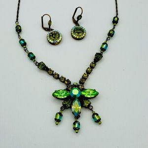 Belladonna jewelry 2pc set: necklace and earrings. Made in Canada